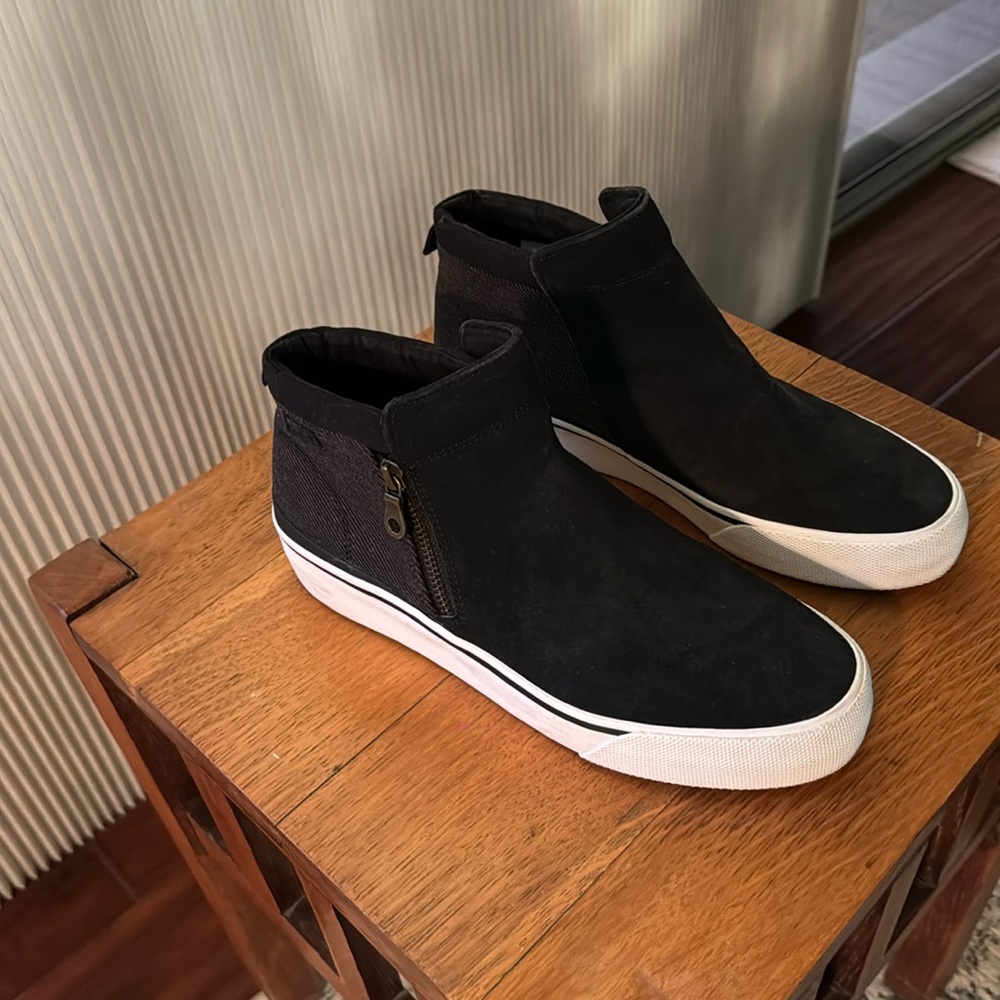 Keds Black Ankle Boots with White Soles